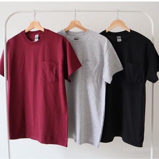 เสื้อยืดคอกลมมีกระเป๋าหน้า Gildan Ultra Cotton Pocket Tee