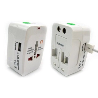 All In One Universal Travel Adaptor 2USBหัวปลั๊กแปลงไฟทั่วโลก  HYS