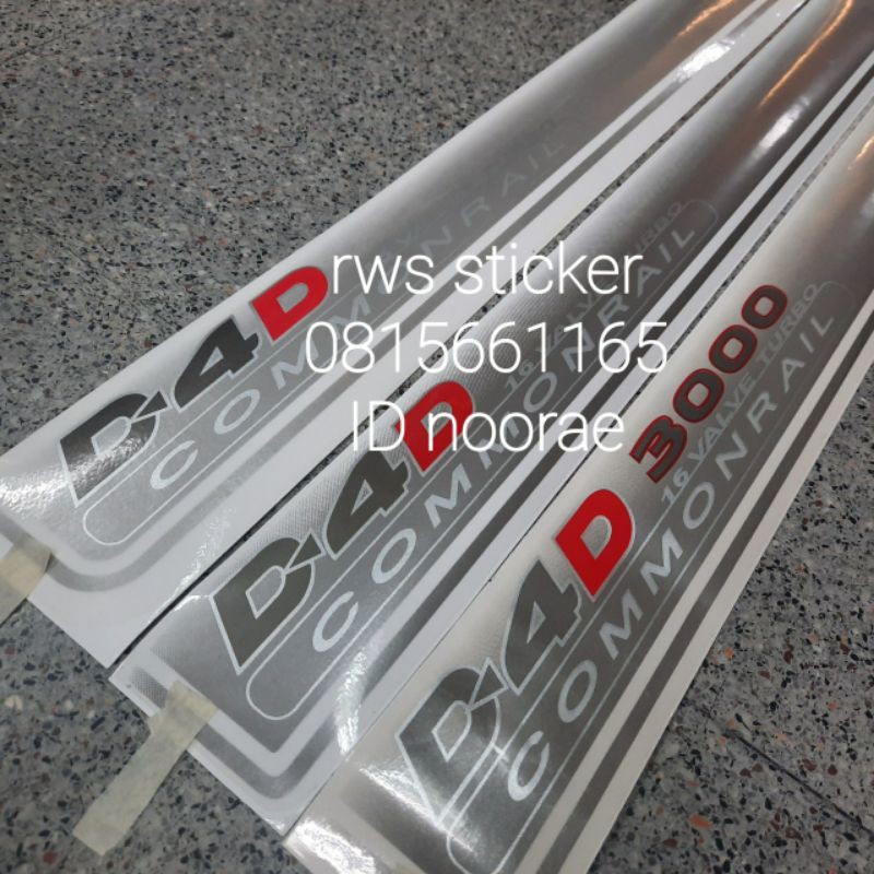 สติ๊กเกอร์ ดั่งเดิมติฝาท้าย TOYOTA TIGER D4D เส้นยาว ติดรถ CAB ,ตอนเดียว,3000