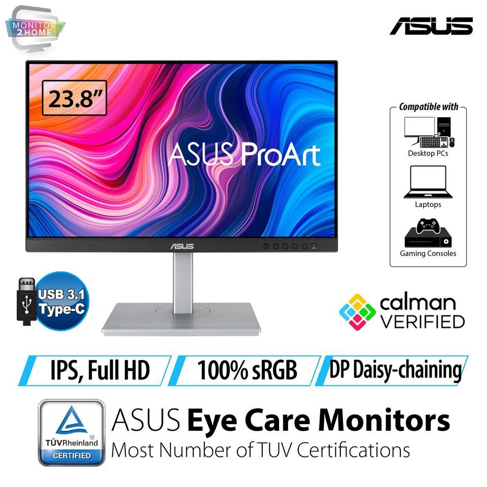 信頼】 ASUS ProArt 23.8型ワイドsRGB100% IPSパネル搭載液晶モニター