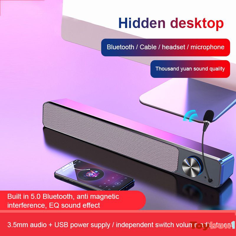 TOB1 AUX Wired Wireless Computer Speakers Home Theater Bluetooth