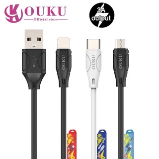 ใหม่! ouku x10 สายชาร์จรุ่นใหม่ 3A output ชาร์จเร็ว สายแข็งแรง สำหรับ L/แอนดรอยด์ สำหรับ ไอโฟน/แอนดรอยด์