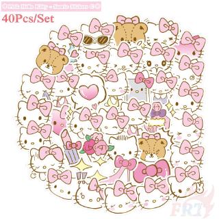 ❉ Hello Kitty Q-3 Sanrio Cartoon สติ๊กเกอร์ ❉ 40Pcs/Set DIY Decals สติ๊กเกอร์ for Album Diary Laptop Scrapbooks Skateboard