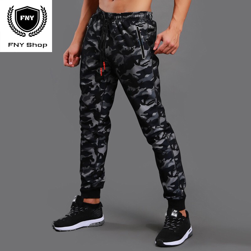 กางเกง Jogger Pants กางเกงลำลองลายพราง กางเกงกีฬาชาย FNY 10834
