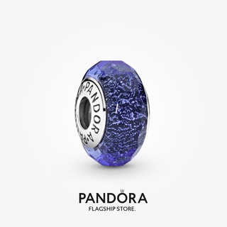 Pandora จี้แก้วมัราโน่ สีฟ้า ของขวัญวันเกิด สําหรับสุภาพสตรี p825