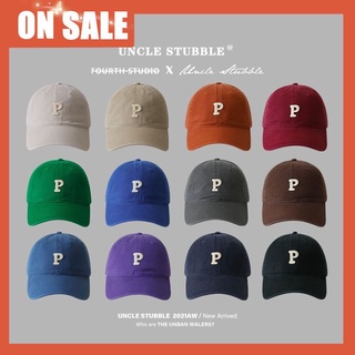 P-letter versatile cap mens and womens Unisex soft top baseball cap high quality Korean style sports hat