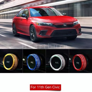 ฝาครอบแหวนเครื่องปรับอากาศภายในรถยนต์ 4 สี สําหรับ Honda 11th Gen Civic FE 2022 e HEV RS  3 ชิ้น