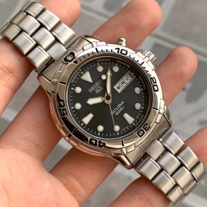 นาฬิกา SEIKO AGS SCUBA แท้100% มือสอง สภาพดี ราคาถูก | Shopee Thailand