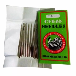 เข็มจักรเย็บผ้า เข็็มเย็บผ้า ORGAN HA :NO:14/90 (Pack:HA/10Pcs,) Silver SEWING Needles Set เข็มหมุด เข็มหมุดหัวมุก เข็ม