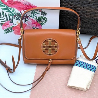 📌Tory Burch MILLER METAL-LOGO MINI SHOULDER BAG Aged Camello