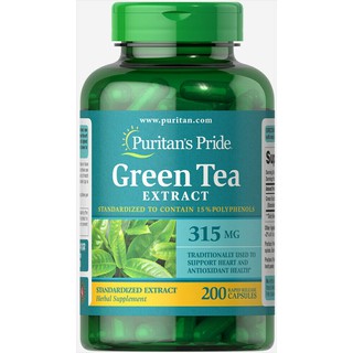 สารสกัดจากชาเขียว ลดน้ำหนัก Green Tea Extract 315 mg /200 เม็ด Puritans Pride Best Seller!!!  ผลิตภัณฑ์อาหารเสริม