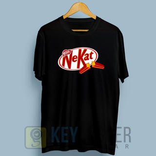 เสื้อยืด ลายโลโก้ตลก Plesetan Kitkat 1