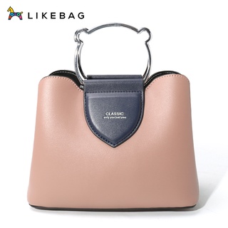 Likebag แฟชั่นฮาร์ดแวร์ Handle กระเป๋าถือผู้หญิงเกาหลีไหล่กระเป๋าเกาหลี Multi-compartment Diagonal Bag