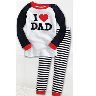 BABYSTORY เสื้อแขนยาวพิมพ์ลาย I Love Dad สำหรับเด็ก