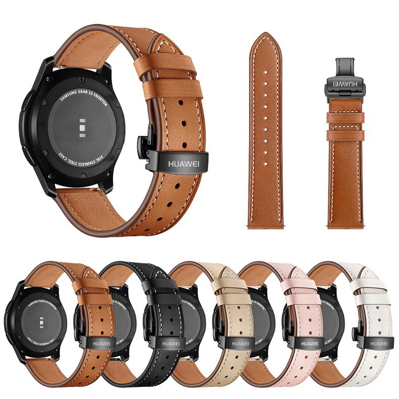 สําหรับhuawei GT2 46 มม./GT3 46 มม./GT4/GT5 46 มม./GT3/2 Pro/watch3/4Pro/GT2e/GT runner/BudsสายหนังHonor Magic2/Gs Pro/GS3 โลหะสร้อยข้อมือผีเสื้อธุรกิจ 22 มม.สร้อยข้อมือ 22 มม.ผู้ชาย