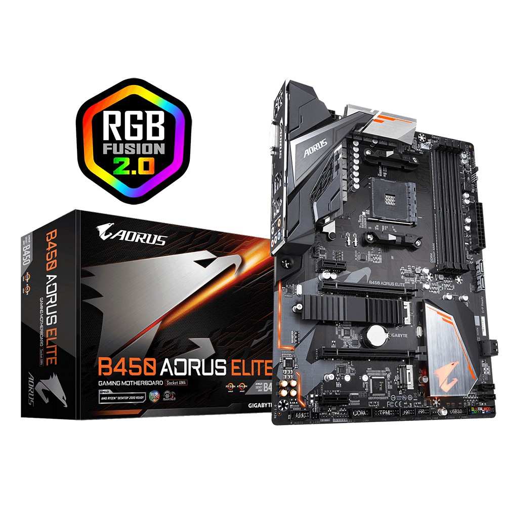 MAINBOARD (เมนบอร์ด) AM4 GIGABYTE B450 AORUS ELITE พร้อมส่ง