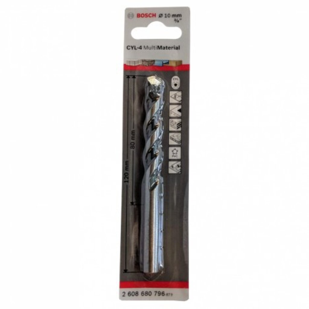 BOSCH ดอกเจาะอเนกประสงค์ 10x80x120 mm Code.2608680796 (2Pcs.)