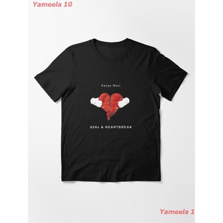 เสื้อยืดผ้าฝ้ายพิมพ์ลายขายดี808s And Heatrbreak Essential T-Shirt Kanye West คานเย เวสต์ เย พิมลาย ผู้หญิง เสื้อยืดผู้ชา