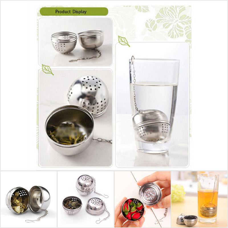 【Purpleredto】 Stainless Kettles Tea Sphere Locking Spice Egg Shape Ball ...