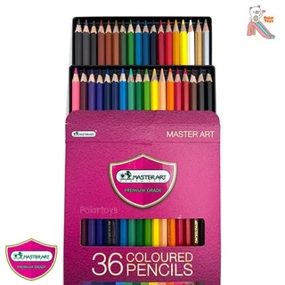 สีไม้มาสเตอร์อาร์ต รุ่นใหม่ เกรดพรีเมียม สีไม้Master art ดินสอสี ดินสอสีไม้ 12/24/36/48/60/72สี ของแท้ 100%