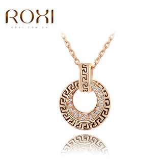 ﻿ROXI สร้อยคอพร้อมจี้  เสน่ห์ออสเตรียคริสตัลวงกลม งานนำเข้า โดดเด่น ไม่ให้ดูเรียบเกินไป รุ่น : 2030021430