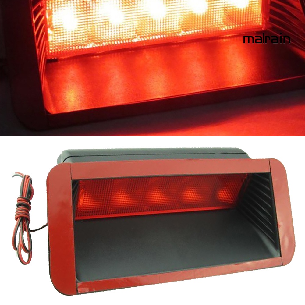 MR- DC 12V รถ High Mount 5 ไฟเตือน LED 3rd Third ด้านหลังหางเบรคหยุดโคมไฟ