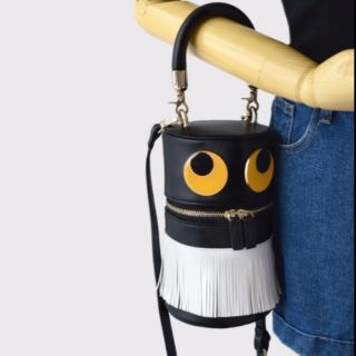 Fashion Cartoon Leather Tassel Womens Handbag  กระเป๋าทรงกล่อง กระเป๋าสะพายข้าง