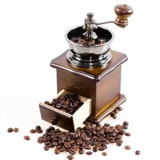 เครื่องบดเมล็ดกาแฟ เครื่องบดกาแฟ Coffee Grinder แบบมือหมุน สแตนเลส (กล่องไม้คลาสสิค)