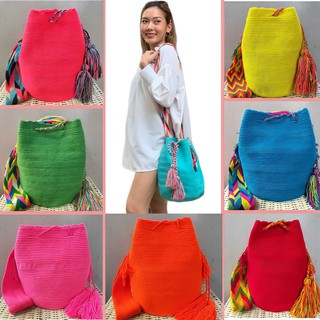 Monster Box Wayuu bag กระเป๋าวายู Size L ถักไหมคู่ นำเข้าจาก Colombia ส่งจากไทย