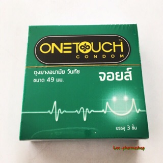 (3 กล่อง 60) ถุงยางอนามัย OneTouch Joy ผิวเรียบ 49มม หนา 0.06 // วันทัช จอยส์