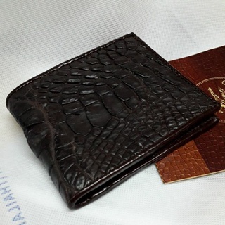 กระเป๋าสตางค์หนังจระเข้แท้ crocodile wallet super grade