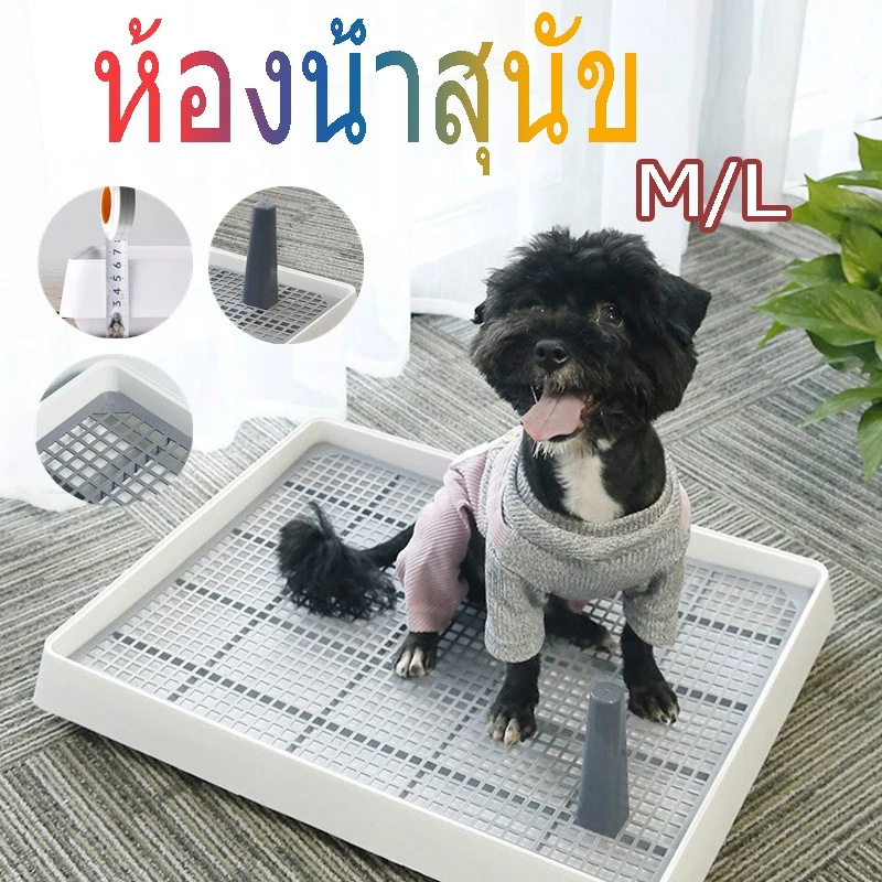 🐶COD🐕ห้องน้ำสุนัข ถาดรองฉี่สุนัข สัตว์เลี้ยง ถาดฉี่สุนัข ฉี่สุนัขพร้อมเสา