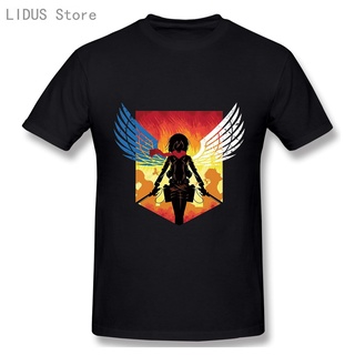 เสื้อยืดสีขาวเสื้อยืดคอกลม ผ้าฝ้าย 100% พิมพ์ลายอนิเมะ Attack on Titan Wings Of Freedom คุณภาพสูง สําหรับผู้ชายS-4XL