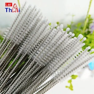 LerThai แปรงล้างหลอดดูด จุกนม ขนไนล่อน ไม่ทำให้เป็นรอย Stainless steel soft straw straw brush