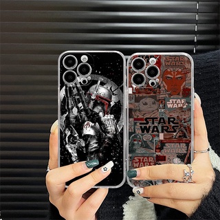 เคสโทรศัพท์มือถือแบบนิ่ม TPU ลายการ์ตูน Star Wars สําหรับ iPhone 14 13 12 11 Promax 14Plus mini X XS XR XSMAX 6 6s 5 5S 6plus 6splus 7 8 SE2020 7plus 8Plus QMZT