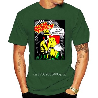 เสื้อยืดลําลอง ผ้าฝ้าย แขนสั้น คอกลม พิมพ์ลาย Dick Tracy แฟชั่นฤดูร้อน สําหรับผู้ชาย