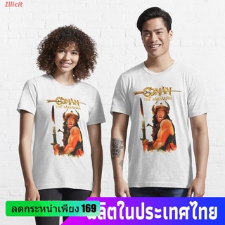 Illicit นักสืบโคนันเสื้อยืดลำลอง Conan the barbarian sword. Classic T-Shirt Essential T-Shirt Detective Conan Mens Wome