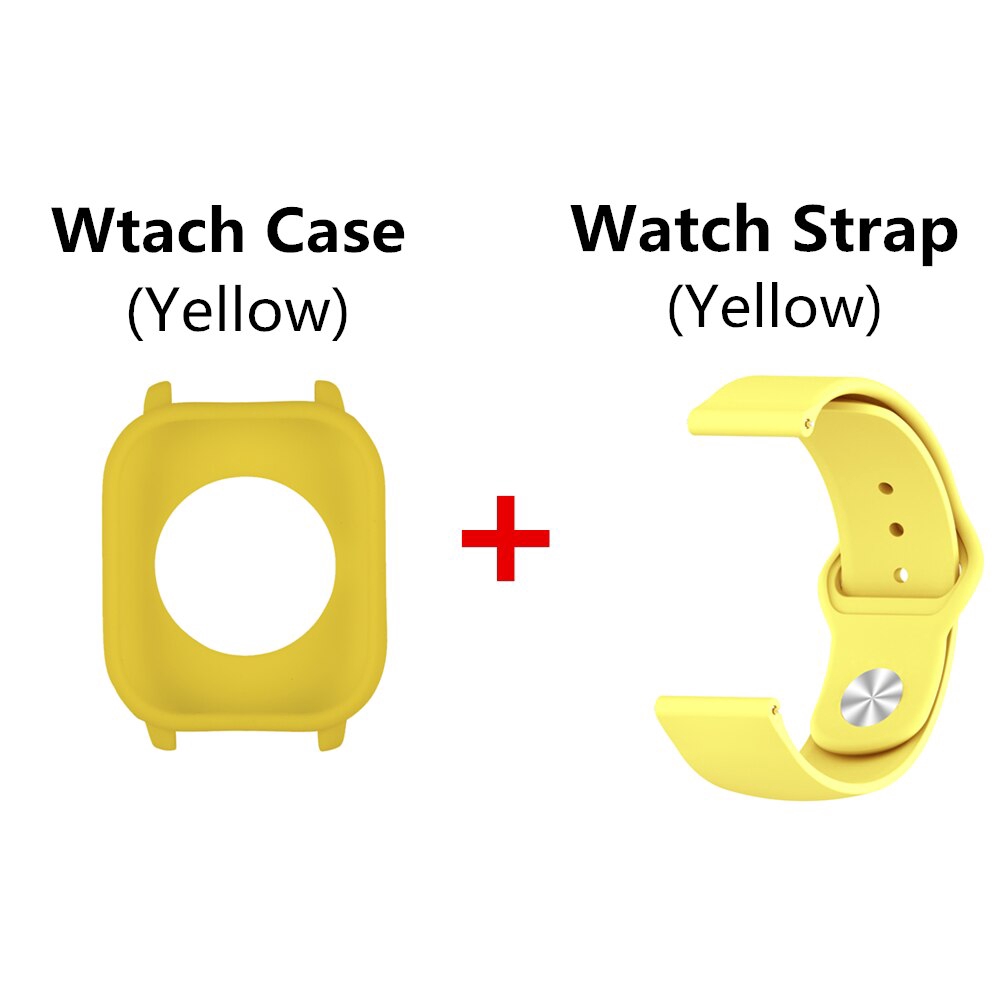 สายนาฬิกาข้อมือ ซิลิโคน + เคส 2 in 1 สําหรับ xiaomi amazfit gts smart watch #7