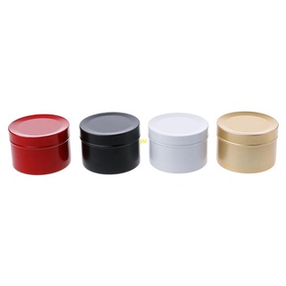 yu 50ml Mini Tin Tea Storage Box Round Metal Case Wedding Favor Organizer Container