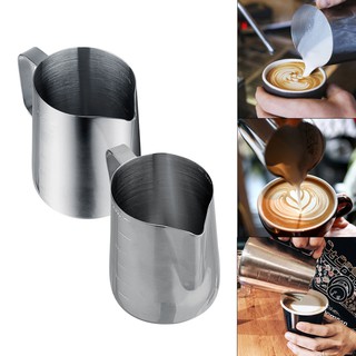 NO☺Stainless Steel Espresso Coffee Milk Cup Mugs Thermo Steaming Frothing Pitcher