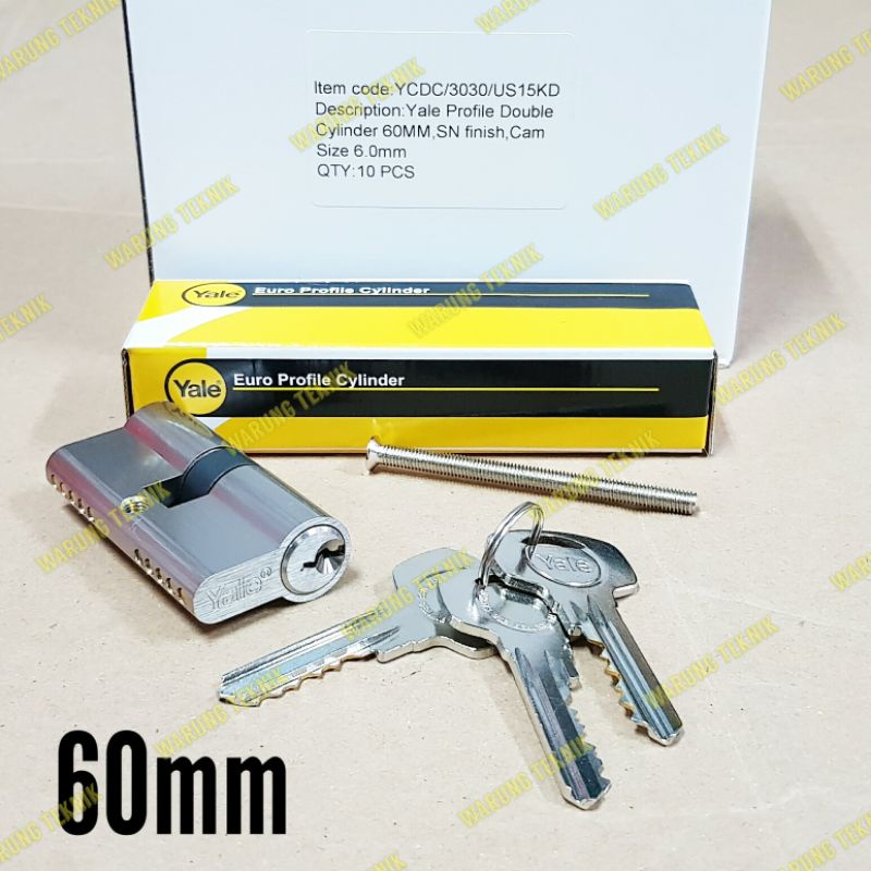 YALE ORIGINAL CYLINDER KEY 60 MM EURO PROFILE CYLINDER - กระบอกล็อคประตูบ้าน 60 มม.