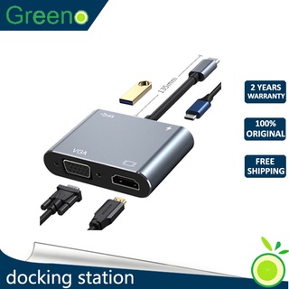 Greeno ฮับแปลงสาย usb c vga สําหรับโทรศัพท์มือถือ คอมพิวเตอร์ Apple