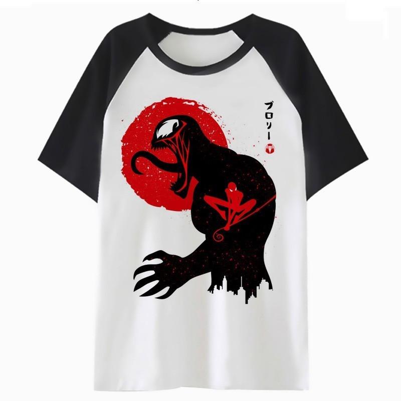 เสื้อยืด [พร้อมส่ง ของถึงไทยแล้ว]  Marvel Avengers Superhero Venom spiderman สไตล์เกาหลี funny