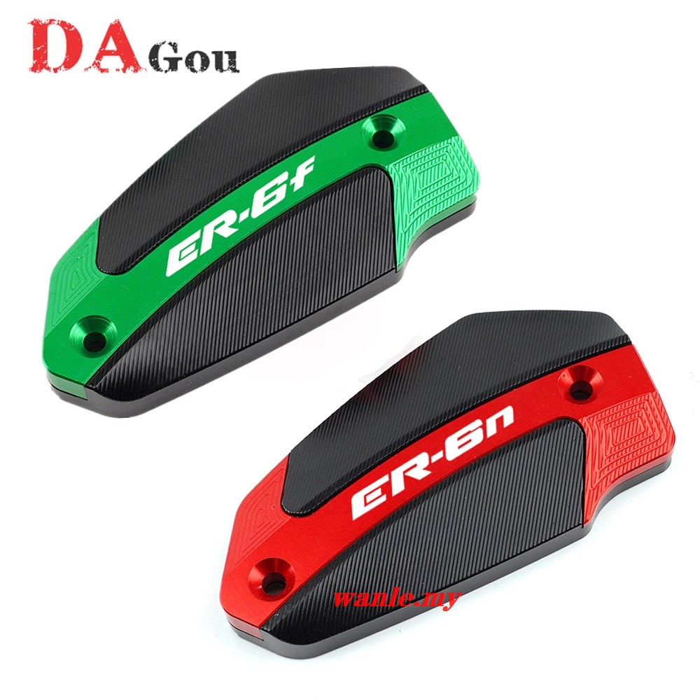 ใหม่รถจักรยานยนต์ CNC อลูมิเนียมเบรคหน้าของเหลวกระบอกอ่างเก็บน้ําฝาครอบถังน้ํามันสําหรับ KAWASAKI ER