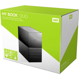 Western Digital HDD (ฮาร์ดดิสก์)WD MY BOOK DUO 4TB 3.5" RAID 0 1 (WDBFBE0040JBK-SESN) Desktop RAID External Ha /Warranty