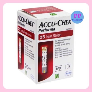 Accu-Check Performa Test Strips แถบตรวจน้ำตาลในเลือด 25 ชิ้น ( Exp. 08/2024)