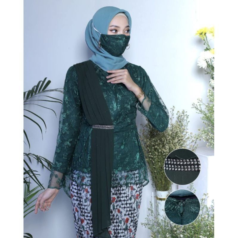 !! Top Kebaya Aurora Selensang/Maron/Dusty/Brown/Tille/Silver/Gold/Navy