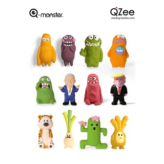 QZee ของเล่นสุนัข Qmonster latex เสียงกัด molar ball สัตว์เลี้ยงเด็กบรรเทาเบื่อสุนัขขนาดเล็ก กลาง และใหญ่