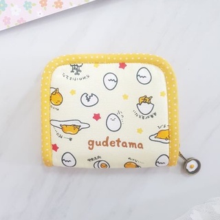 😻กระเป๋าสตางค์ผ้า ซิปรอบ ลายน้องไข่กุเดทามะ  gudetama ผ้าญี่ปุ่นนำเข้า 💖