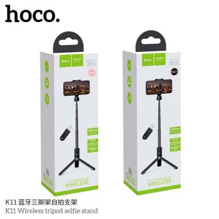 Hoco K11. Wireless Tripod Selfie Stand ไม้เซลฟี่บลูทูธ พร้อมขาตั้งในตัว